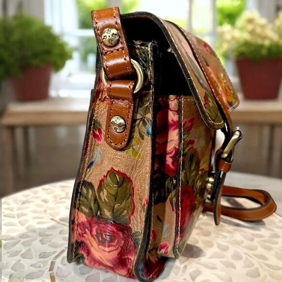 Patricia Nash Anthropologie Cascina Small Crossbody Vintage Victorian Rose NWT - Picture 8 of 16